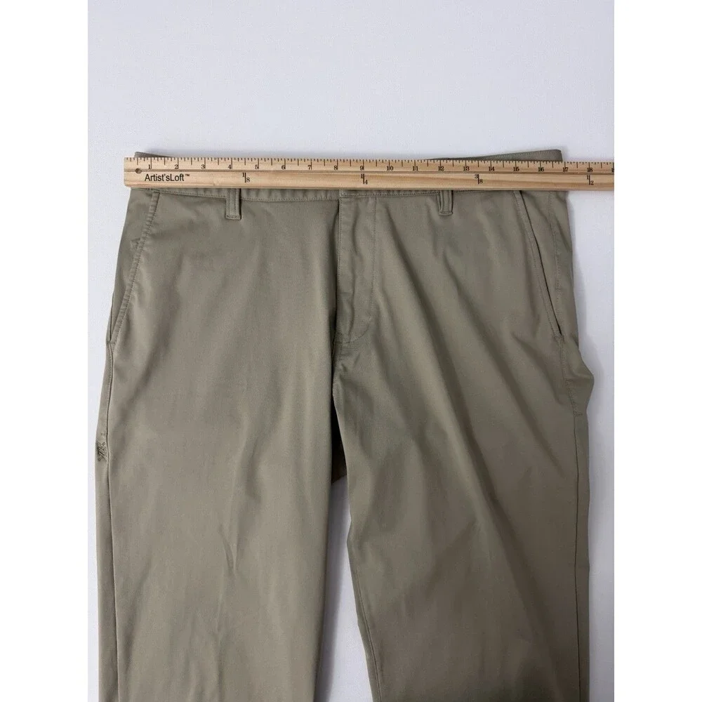 Rhone Commuter Pants 33x32 Beige Khaki Golf Performance Chino Stretch Preppy